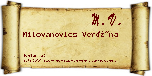 Milovanovics Veréna névjegykártya